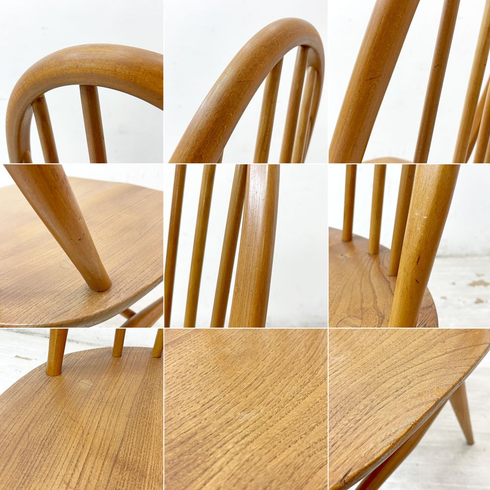 アーコール Ercol クエーカー チェア ダイニングチェア UKビンテージ エルム×ビーチ材 ナチュラル 英国家具 ●