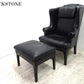 ● 65万 ロックストーン ROCKSTONE ウィングバック 本革製 ソファ