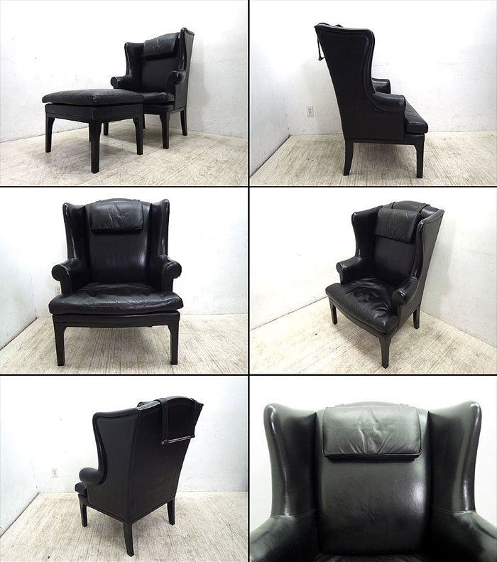 ● 65万 ロックストーン ROCKSTONE ウィングバック 本革製 ソファ