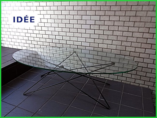 ■IDEE イデー O.R.T.F. テーブル Glass ローテーブル リビングテーブル スチール×ガラス