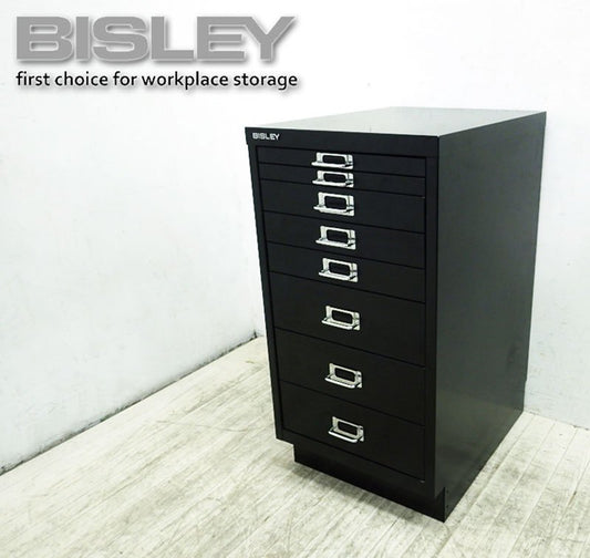 U.K  BISLEY （ ビスレー ） ★ " BASICシリーズ " ★ Desk Cabinet  （ デスクキャビネット ） ★ 『 BA3/8B 』 Color： ブラック