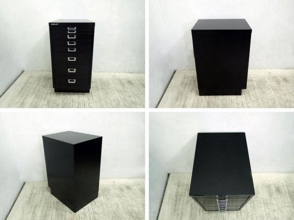 U.K  BISLEY （ ビスレー ） ★ " BASICシリーズ " ★ Desk Cabinet  （ デスクキャビネット ） ★ 『 BA3/8B 』 Color： ブラック