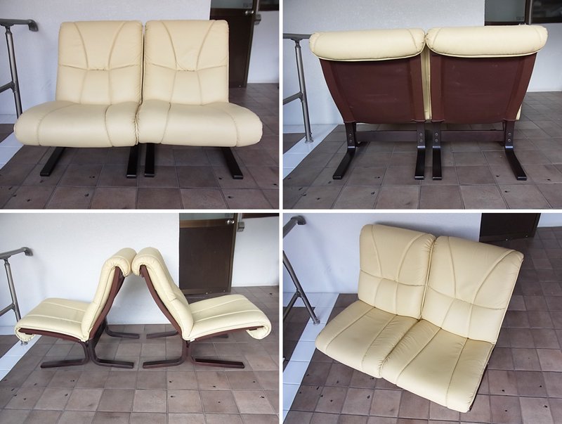 ◇冨士ファニチア FUJI FURNITURE 二人掛け セパレートソファ