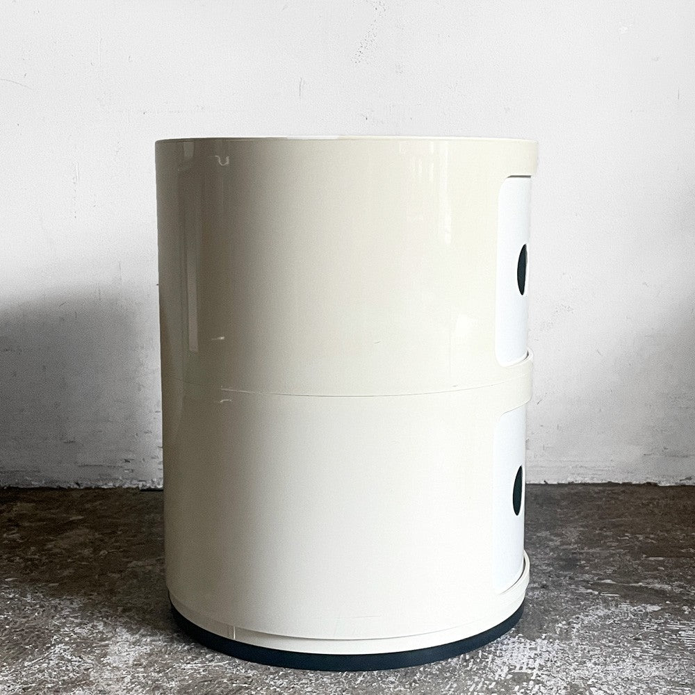カルテル Kartell コンポニビリ COMPONIBILI 2段 ホワイト ストレージボックス H40cm アンナ・カステッリ・フェリエーリ イタリア 定価￥22,000- ■