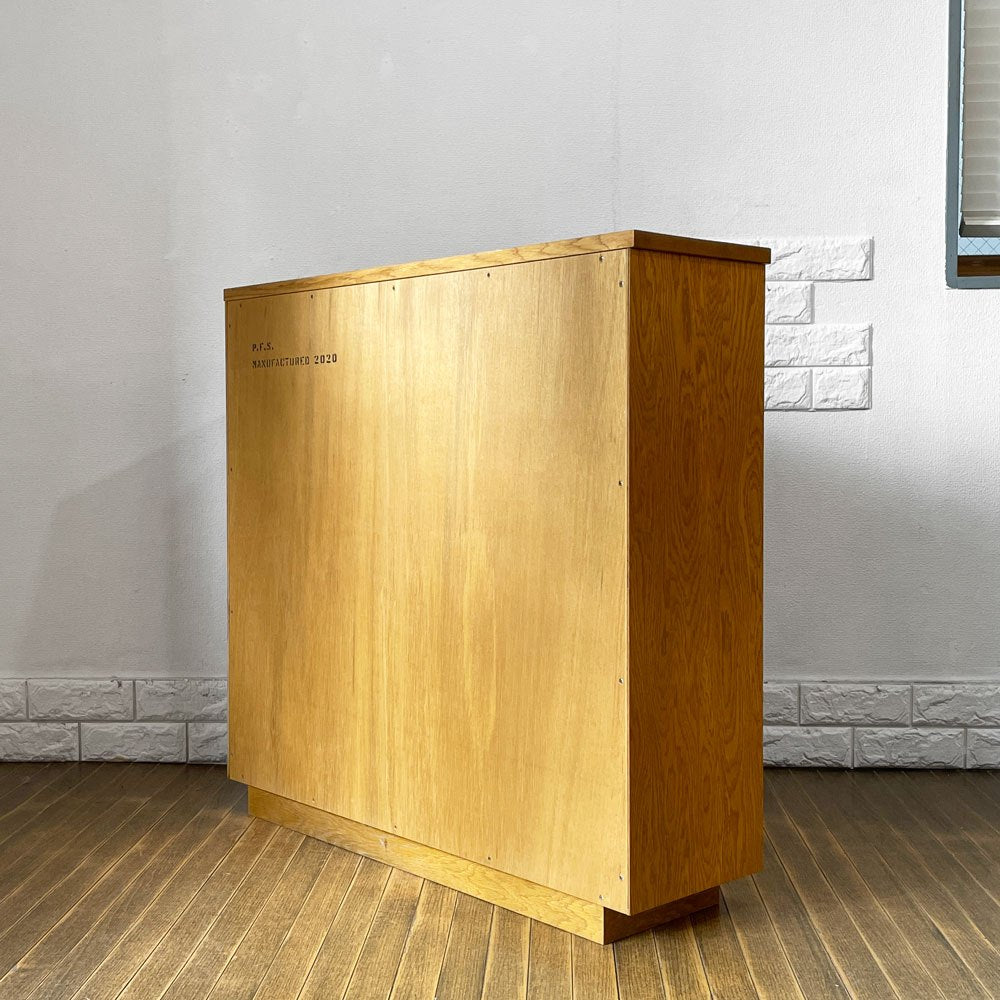 パシフィックファニチャーサービス P.F.S DHブックシェルフ DH BOOK SHELF 本棚 飾り棚 w90cm オーク材 定価：90,200円 ◎