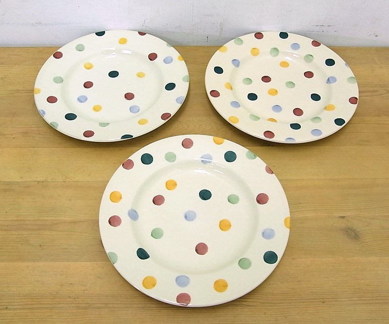 Emma Bridgewater / エマ・ブリッジウォーター　ポルカドット　22cmプレート ABC　●