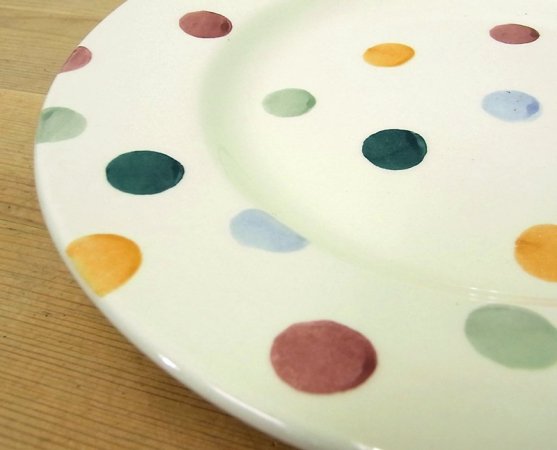 Emma Bridgewater / エマ・ブリッジウォーター　ポルカドット　22cmプレート ABC　●