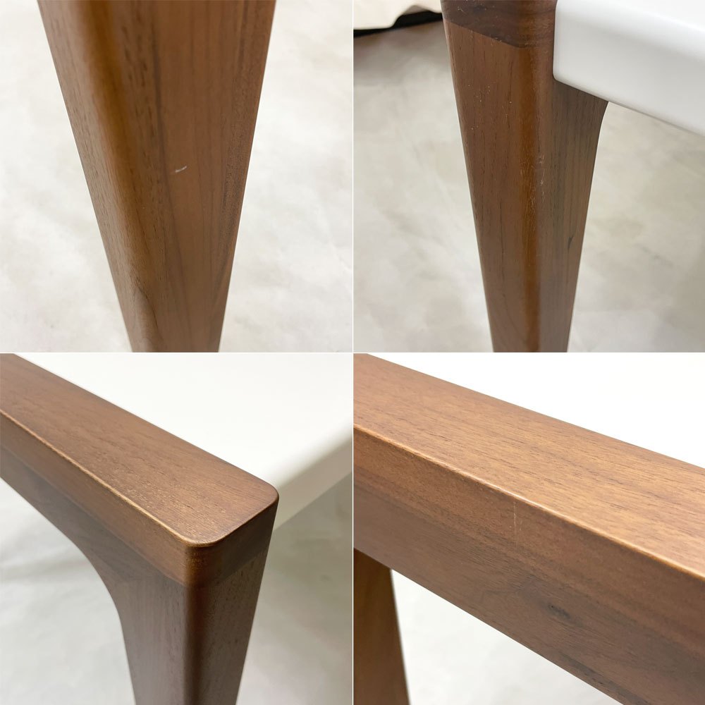 ベラコンテ bellacontte ブリッジ ダイニングテーブル W140cm DHラミネートｘウォールナット モダンデザイン ●