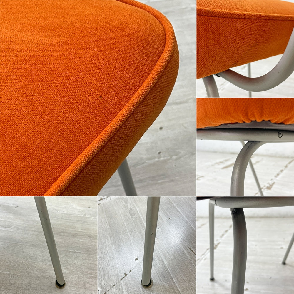 ハーマンミラー Herman Miller ジョージ・ネルソン George Nelson メタルサイドチェア Model 4671 ビンテージ ミッドセンチュリー クッション・ファブリック交換品 希少 ●