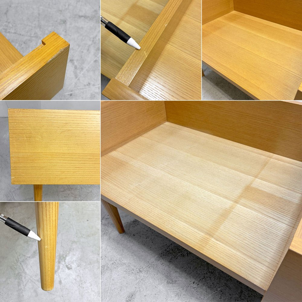 グラフ ad graf 相合家具 SOGOKAGU Glass top case ash ローテーブル コーヒーテーブル ガラストップ アッシュ材 モダンデザイン ●