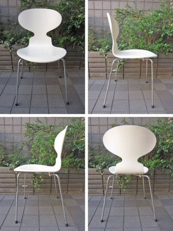 デンマーク Fritz Hansen / フリッツ・ハンセン ★ Arne Jacobsen / アルネ・ヤコブセンデザイン ★ 『 Ant Chair / アントチェア （ White ） 』