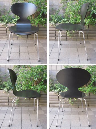 デンマーク Fritz Hansen / フリッツ・ハンセン ★ Arne Jacobsen / アルネ・ヤコブセンデザイン ★ 『 Ant Chair / アントチェア （ Black ） 』