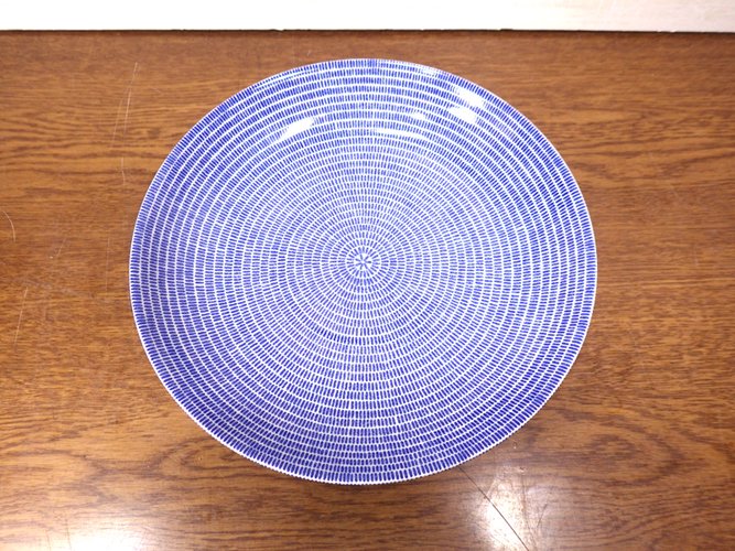 ARABIA / アラビア　24H Avec / アベック　24cmパスタプレート　ブルー　未使用品A◇