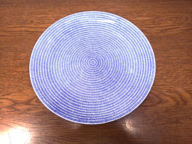 ARABIA / アラビア　24H Avec / アベック　26cmプレート　ブルー　未使用品A◇