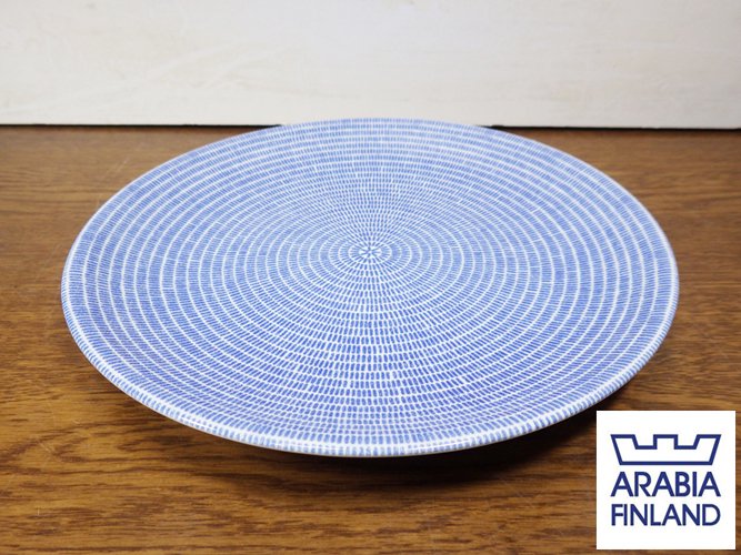 ARABIA / アラビア　24H Avec / アベック　26cmプレート　ブルー　未使用品C◇