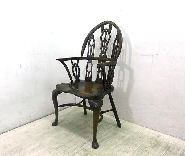 ゴシック ウィンザーチェア イギリス Fauld England  工房製造品 B ●