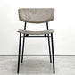 カリガリス Calligaris フィフティーズ FIFTIES ダイニングチェア サンドカラー×マットブラック ファブリック ベルベット スチール脚 モダンデザイン イタリア A ●