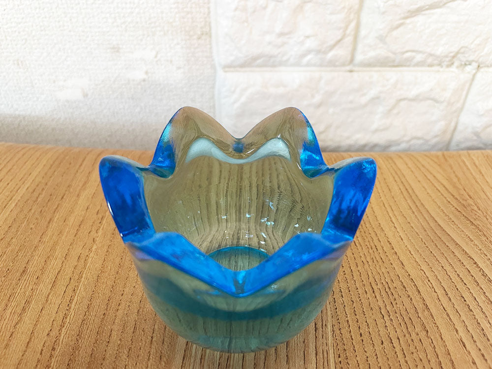 イッタラ iittala チューリップ TULIP ガラスキャンドルホルダー ライトブルー Lサイズ ヨルマ・ヴェンノラ Jorma Vennola フィンランド 北欧雑貨 廃番 ◎