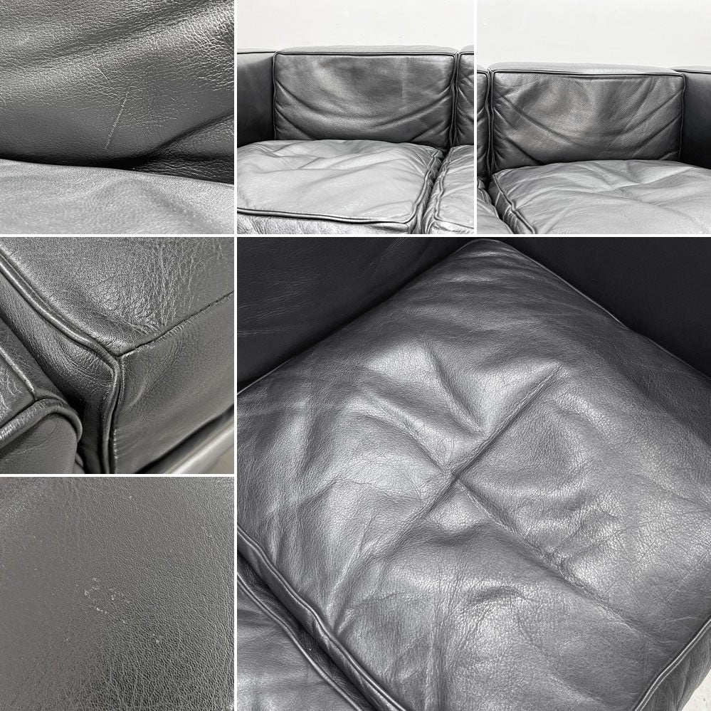 カッシーナ Cassina LC2 ソファ 2シーター ポリエステルパッディング仕様 クローム  ル・コルビジェ ピエール・ジャンヌレ シャルロット・ペリアン MoMA 名作 ●