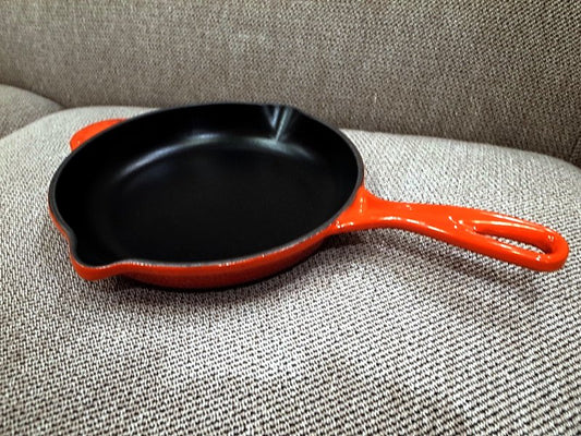 LE CREUSET ルクルーゼ  ジャポン  アイアンハンドル スキレット フライパン Φ20cm  オレンジ ■