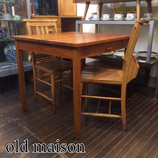 オールドメゾン old maison ベターチークシリーズ Better Teak  ダイニングテーブル 無垢集成材◎