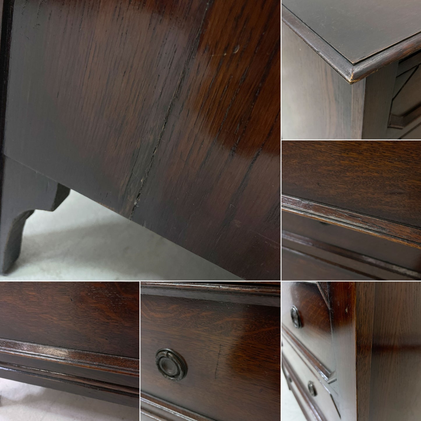 UKビンテージ UK Vintage オーク材 チェスト 衣装ケース 4段 英国家具 アンティーク 収納家具 W91cm ●
