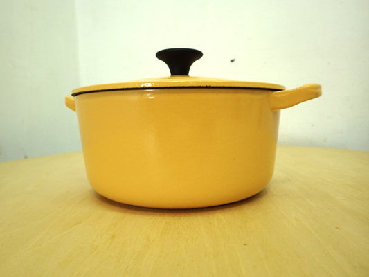 LeCreuset ル・クルーゼ ジャポン  ココットロンド 18cm  サフランイエロー●