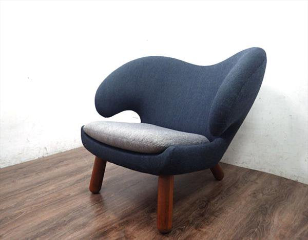 フィンユール Finn Juhl ペリカンチェア リプロダクト品 北欧 デザイン ●