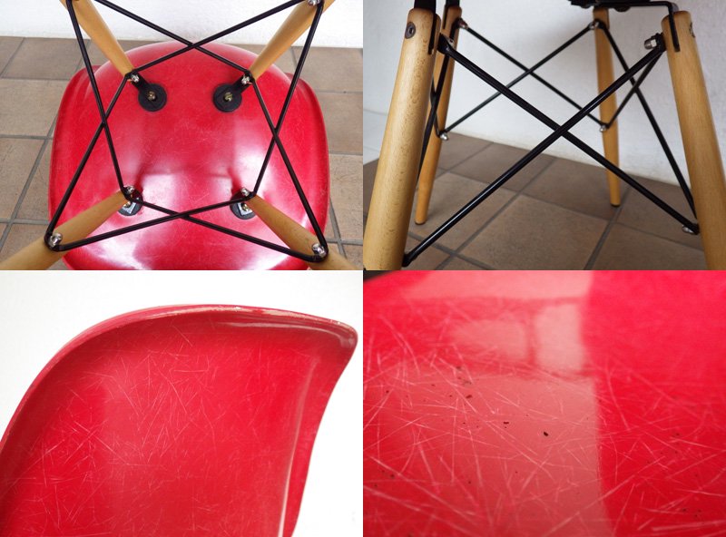 サイドシェルチェア　リプロダクト　レッド　①◇