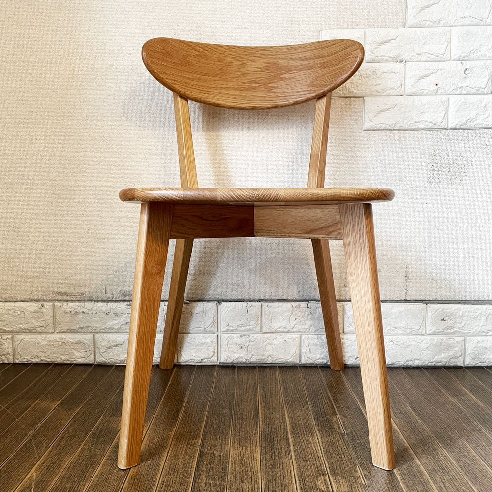 リセノ Re:CENO リバー RIVER Dining Chair ダイニングチェア オーク無垢材 ウレタン塗装 ナチュラルデザイン 定価￥19,900- B ◎