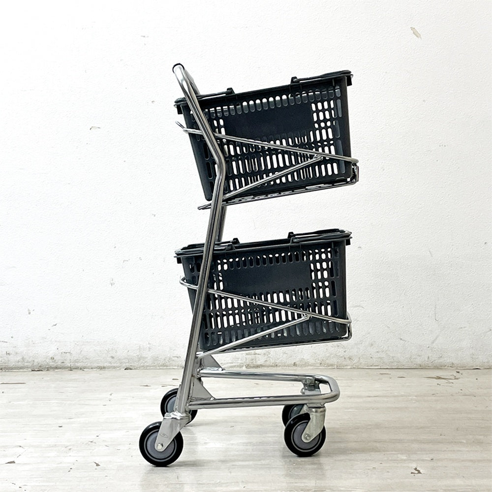 パシフィックファニチャーサービス P.F.S バスケットカート BASKET CART バスケット2個付 定価\29,700 ●