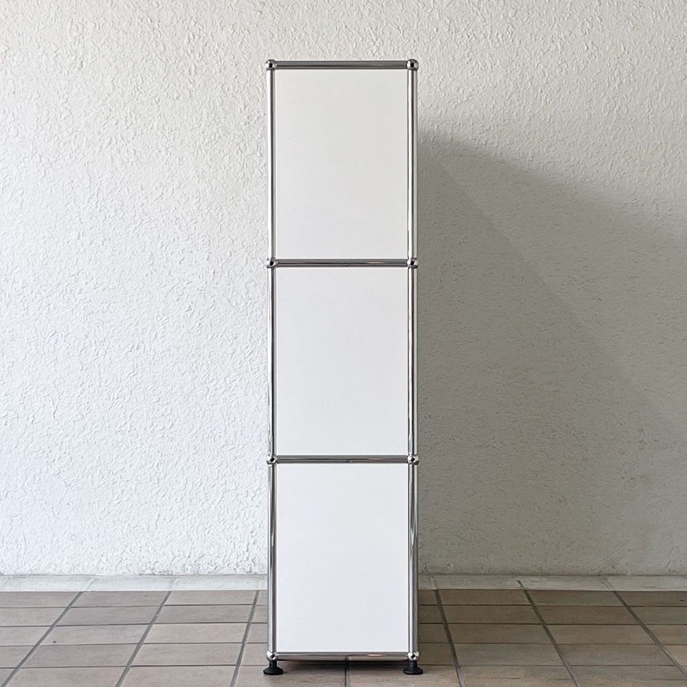 ユーエスエムハラー USMハラー USM Haller キャビネット シェルフ4列3段 W103cm ホワイト 飾り棚 参考価格約46万円 ◇