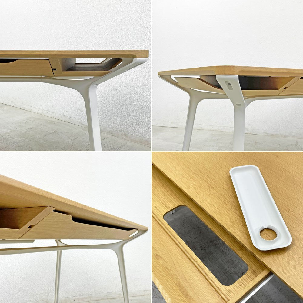 Herman Miller カラフテーブル Carafe Table W160cm デスク ダイニングテーブル ドロワー付き 配線孔 参考価格約533,500円 廃番 〓