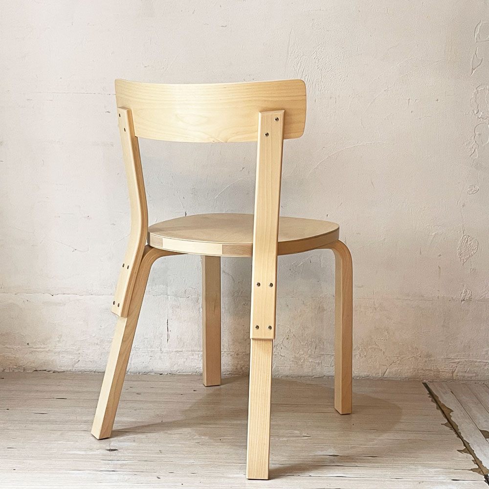 アルテック artek チェア69 Chair69 ダイニングチェア ナチュラルラッカー アルヴァ・アアルト Alva Aalto フィンランド 北欧家具 ★