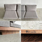 マスターウォール MASTERWAL デニッシュ DANISH SOFA 2シーターソファ 2人掛け W160cm ウォールナット無垢材 ファブリック 新品替えカバー付 合計定価￥509,300- 〓