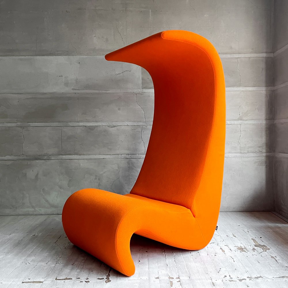 ヴィトラ vitra アムーべ ハイバック AMOEBE HIGHBACK ラウンジチェア 1人掛け ソファ オレンジ ヴェルナー・パントン Verner Panton スペースエイジ 定価￥424,600- ♪