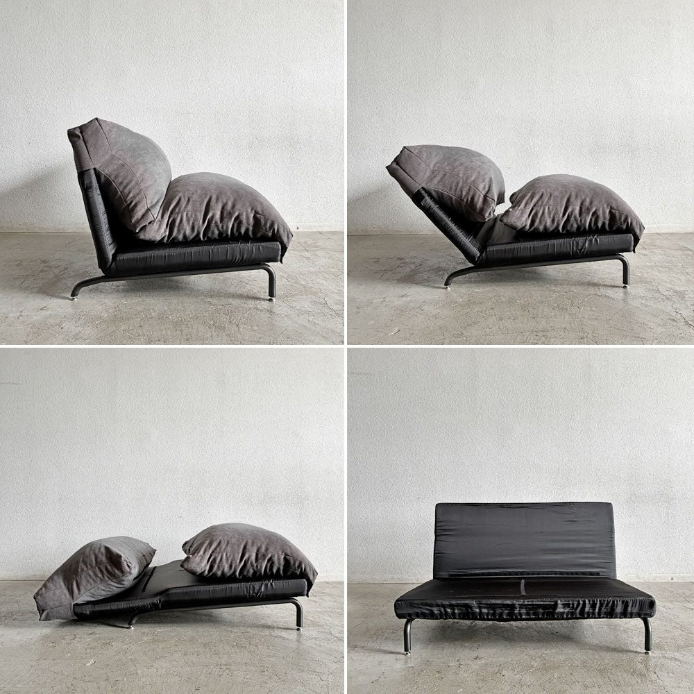 ジャーナルスタンダードファニチャー j.s.F ロデ RODEZ SOFA ヌードセカンド NUDE 2nd 2シーターソファ W110cm リクライニング スチール脚 インダストリアル 定価￥77,000- 〓