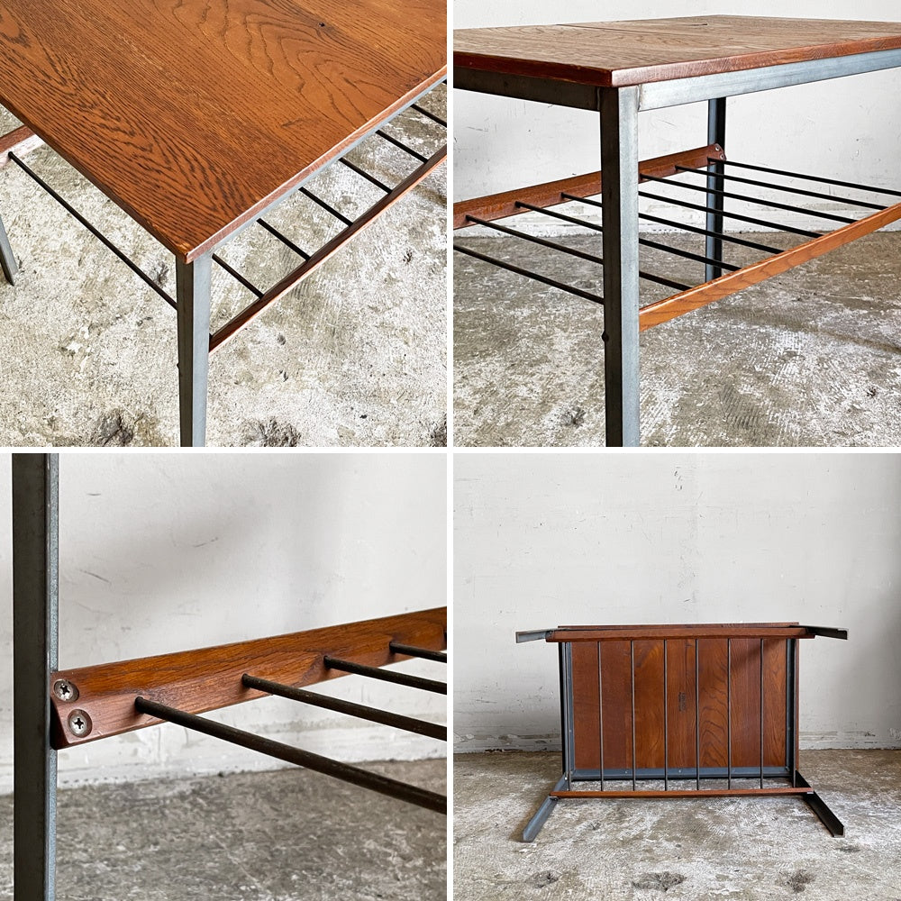 トラックファニチャー TRUCK FURNITURE ブーメラン BOOMERANG SIDE TABLE サイドテーブル 楢無垢材 スチール脚 W39cm インダストリアル ■