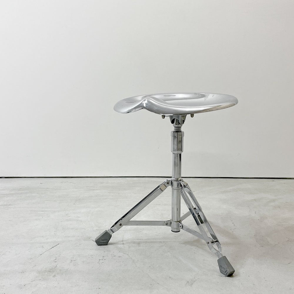 ダルトン DULTON X2 ビートスツール BEAT STOOL 回転式 無段階高さ調節 スチール クローム 折り畳み 廃番 D ●