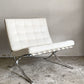 バルセロナチェア Barcelona Chair 1シーター レザー ホワイト リプロダクト品 1シーターソファ ミース・ファン・デル・ローエ モダンデザイン ■