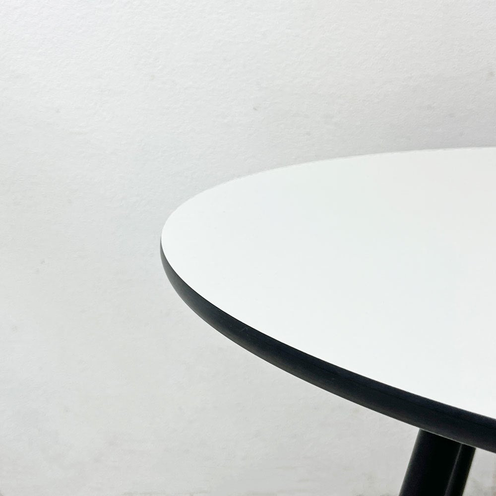 ボーコンセプト Bo Concept エルバ ELBA テーブル ガーデンテーブル カフェテーブル ラウンドトップ ラミネート天板 スチール脚 ラック付き デンマーク 北欧家具 ●