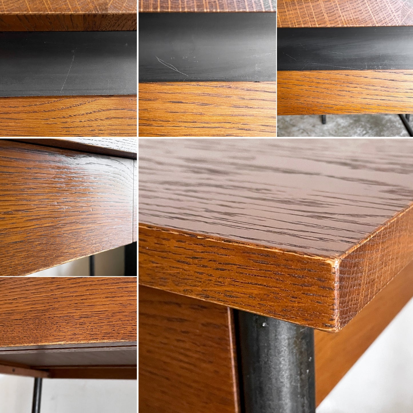 トラックファニチャー TRUCK FURNITURE スット デスク SUTTO DESK ナラ材 x スチール脚 インダストリアルデザイン 定価￥264,000- ■
