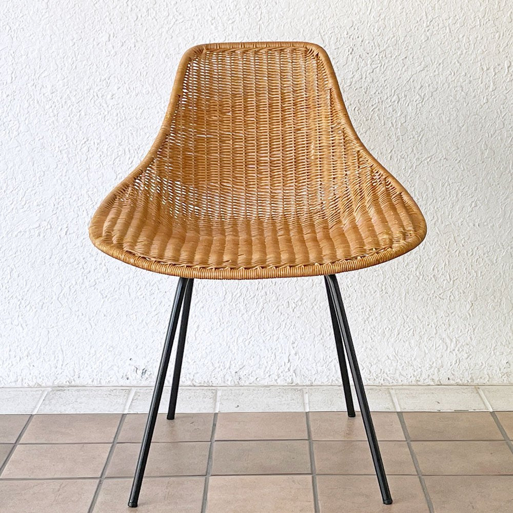 イデー IDEE バーバス チェア BARBAS CHAIR リビングチェア ダイニングチェア ラタン×アイアン アジアン リゾートスタイル B ◇