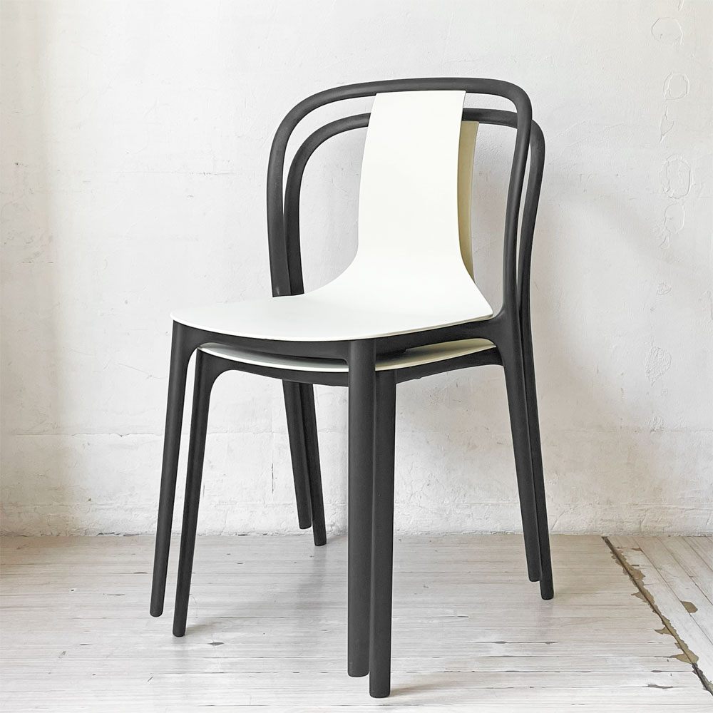 ヴィトラ Vitra ベルヴィルチェア Belleville Chair ダイニングチェア スタッキングチェア クリーム ロナン & エルワン・ブルレック A ★
