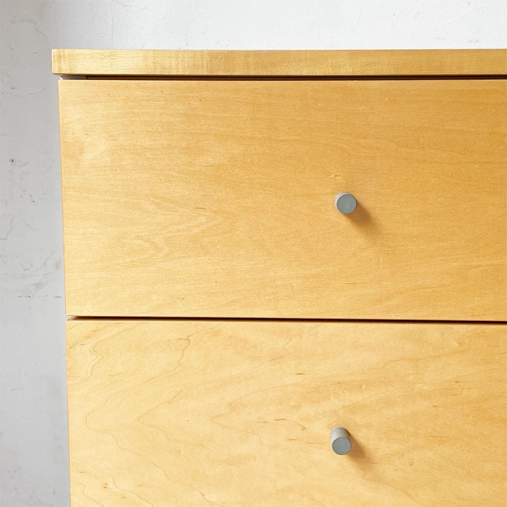 無印良品 MUJI ミドルチェスト Middle chest メープル材 アジャスター付 4段 ナチュラルスタイル 廃盤 ★
