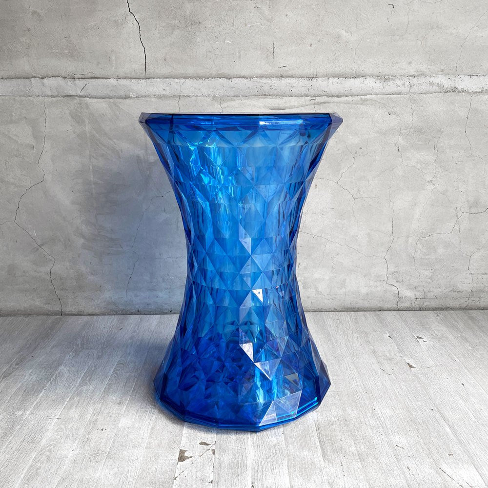 カルテル Kartell ストーン STONE スツール ブルー サイドテーブル ポリカーボネート マルセル・ワンダース イタリア 定価￥47,700- 廃番カラー♪