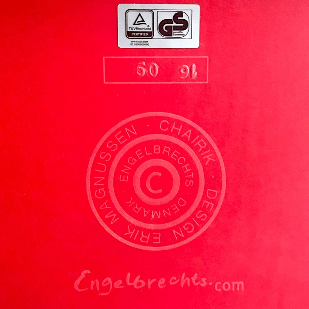 エンゲルブレヒト Engelbrechts チャリック CHAIRIK 101 ダイニングチェア スタッキング 4本脚 レッド プライウッド スチール デンマーク 未使用品 ■
