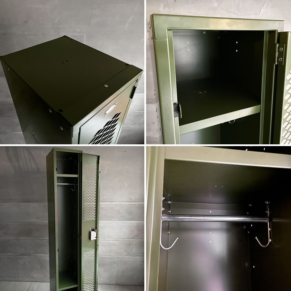 WHOLE EQUIPMENT CATALOG ジェネラルスチールロッカー シングル カーキ スチールキャビネット インダストリアル 店舗什器 廃番 ♪