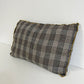 ルモンドソヴァージュ Le Monde sauvage ピローケース クッションカバー リネン ブラウン チェック ●