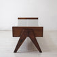 ピエールジャンヌレ Pierre Jeanneret コーヒーテーブル Coffee Table チーク無垢材 ガラス チャンディーガル レター有り 1960‘s ビンテージ PU/CH/-12 ●